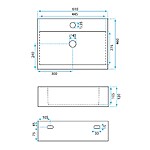 Umývadlo na dosku Rea Alison White – Obrázok 5