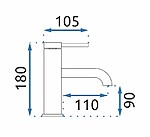 Umývadlová batéria REA SPOT - čierna, nízka – Obrázok 6