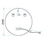 Zrkadlo LED 80cm MMJ Black – Obrázok 10