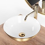 Umývadlo na dosku REA STELLA Gold Brush / White – Obrázok 8