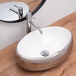 Umývadlo na dosku REA LINDA - strieborné – Obrázok 3