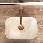 Umývadlo na dosku REA BELINDA MINI TRAVERTINE MATT – Obrázok 3