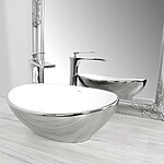 Umývadlo na dosku Rea Sofia Silver / White – Obrázok 4