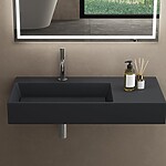 Umývadlo REA Archi 90 CM Grey MATT na dosku - konglomerát – Obrázok 5