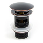 Umývadlova zástrčka Rea Retro Old Black click-clack – Obrázok 6