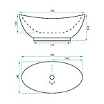 Umývadlo na dosku REA Kate 36 – Obrázok 6