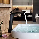 Umývadlová batéria REA JAGER - čierna, vysoká – Obrázok 2