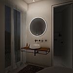 Nimco Kulaté LED zrcadlo pr. 1000 se dvěma dotykovými senzory – Obrázok 3