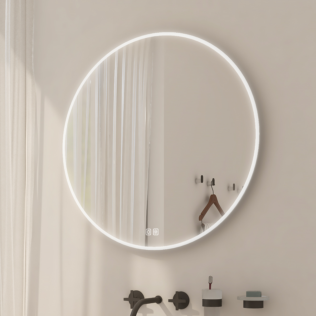 kulate-led-zrcadlo-pr-700-s-dotykovym-senzorem-nahled Nimco Kulaté LED zrcadlo pr. 700 se dvěma dotykovými senzory – Obrázok 1