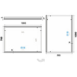 Nimco LED zrcadlo 1000x700 se dvěma dotykovými senzory – Obrázok 9