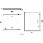Nimco LED zrcadlo 800x700 se dvěma dotykovými senzory – Obrázok 8
