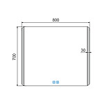 Nimco LED zrcadlo 800x700 se dvěma dotykovými senzory – Obrázok 9