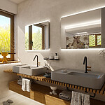 Nimco LED zrcadlo 900x700 se dvěma dotykovými senzory – Obrázok 2