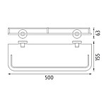 Nimco Police s ohrádkou, 50 cm – Obrázok 2
