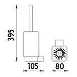 Nimco Toaletní WC kartáč s hranatou rukojetí – Obrázok 3