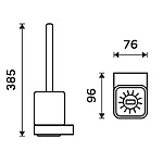 Nimco Toaletní WC kartáč s hranatou rukojetí – Obrázok 5