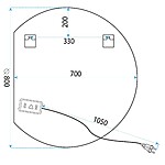Zrkadlo LED 80x70cm YH-3355 – Obrázok 6