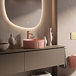 Umývadlo na dosku DUO Sweet Pink Matt – Obrázok 2