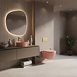 Umývadlo na dosku DUO Sweet Pink Matt – Obrázok 7