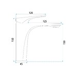 Umývadlová batéria REA Joe Brush Gold low – Obrázok 7