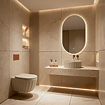 Umývadlo na dosku DUO Caffe Latte Matt – Obrázok 4