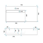 Umývadlo REA Archi 75 CM White na dosku - konglomerát – Obrázok 8