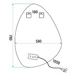Zrkadlo LED 80x60cm YH-3347 – Obrázok 6