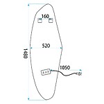 Zrkadlo LED 150x52cm YH-3358 – Obrázok 4
