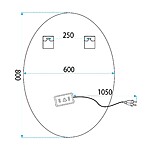 Zrkadlo LED 80x60 YH-3352 – Obrázok 6