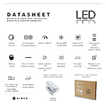 Nimco Bílé LED zrcadlo 600x800 se dvěma dotykovými senzory – Obrázok 4