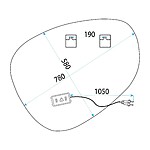 Zrkadlo LED 75x73 YH-3343 – Obrázok 5