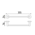 Nimco Držák na ručníky, 36 cm – Obrázok 3