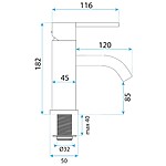 Umývadlová batéria REA Foster Brush Gold Low – Obrázok 3