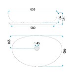 Umývadlo na dosku Joana 65 – Obrázok 4