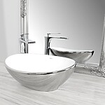 Umývadlo na dosku Rea Sofia Silver / White – Obrázok 4