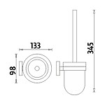 Nimco Toaletní WC kartáč, skleněný – Obrázok 4