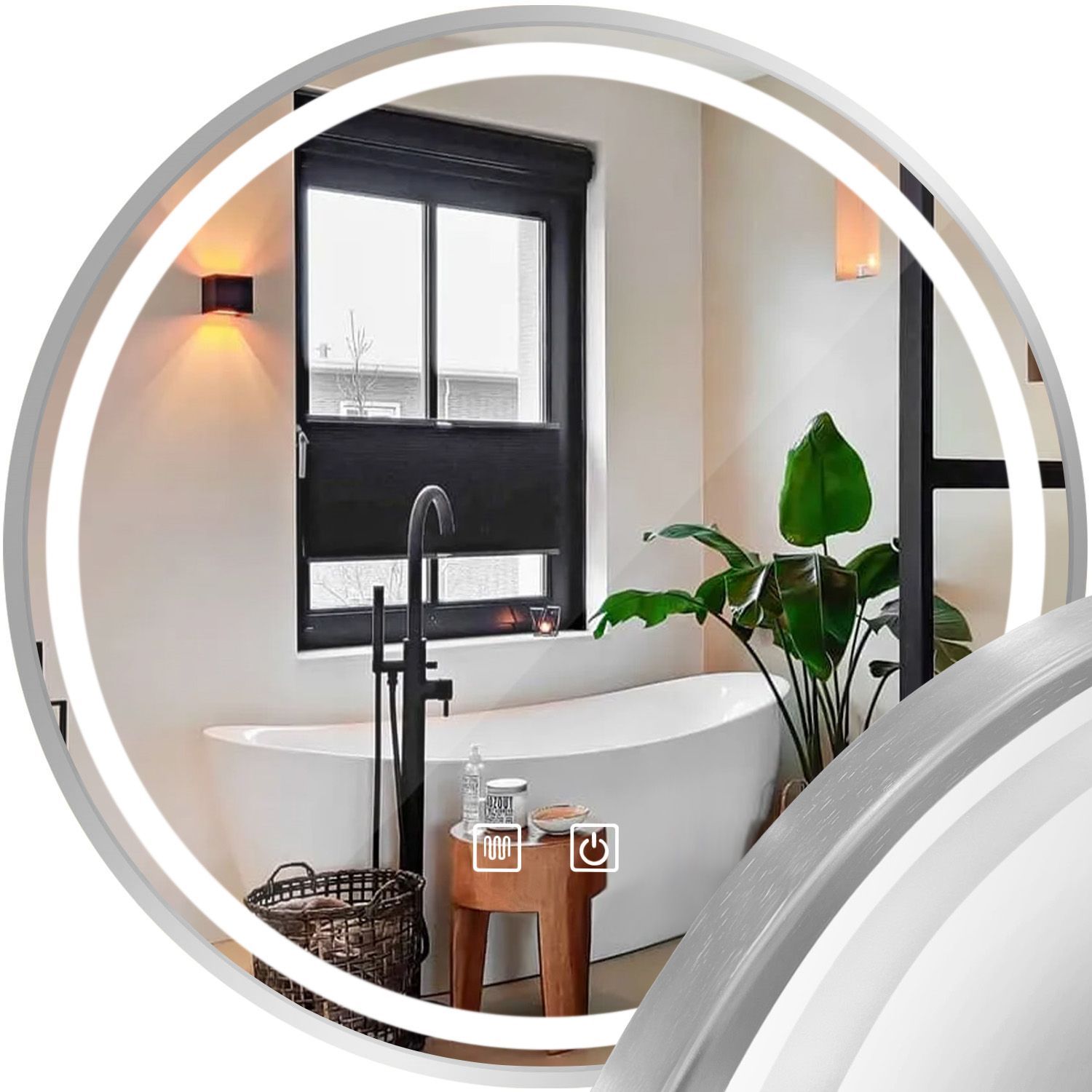 6c12cb25c5f3337775c42878dd2e1838 Zrkadlo LED 50cm MMJ BRUSH SILVER – Obrázok 1