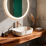 Umývadlo na dosku Rea Belinda Marrone Matt – Obrázok 2