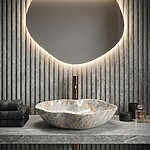 Umývadlo na dosku REA Pearl Ruststone – Obrázok 4