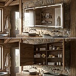 zrkadlo PRO do 1500 LED troj-dverové – Obrázok 3