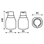 Nimco Dávkovač tekutého mýdla, pumpička plast – Obrázok 5