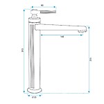 Umývadlová batéria REA Monaco - Gold Brush, vysoká – Obrázok 10