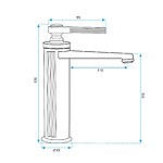 Umývadlová batéria REA Monaco - Gold Brush , Low – Obrázok 11