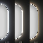 Zrkadlo LED OVL 50x100cm Black – Obrázok 5