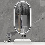 Zrkadlo LED OVL 50x100cm Black – Obrázok 6