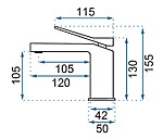 Umývadlová batéria REA DUET - zlato, nízka – Obrázok 8