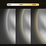 Zrkadlo LED 80x60cm CLOUD C – Obrázok 6