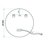 Zrkadlo LED 100cm MMJ BRUSH GOLD – Obrázok 10