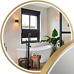 Zrkadlo LED 100cm MMJ BRUSH GOLD