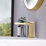 Umývadlová batéria REA DUET - zlato, nízka – Obrázok 7